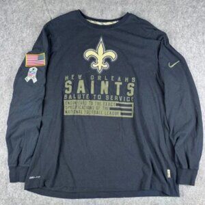 NFL Nike New Orleans Saints Salute to Service Long Sleeve Dri-Fit T-Shirt XL